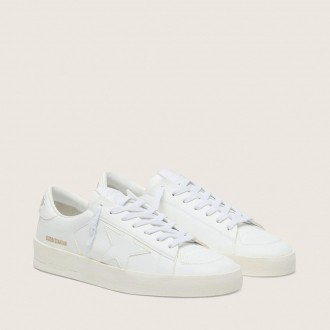 Golden Goose Stardan In White Leather