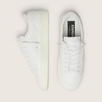 Golden Goose Stardan In White Leather