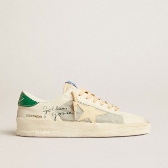 Golden Goose Stardan In White Nappa Leather With Cream-Colored Leather Star