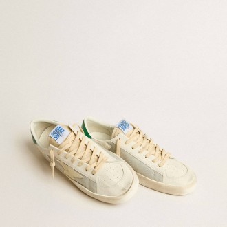 Golden Goose Stardan In White Nappa Leather With Cream-Colored Leather Star