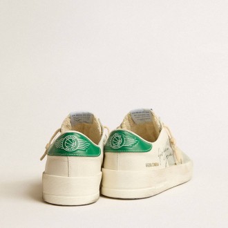 Golden Goose Stardan In White Nappa Leather With Cream-Colored Leather Star