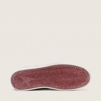 Golden Goose Stardan Lab In Burgundy And Silver Leather And Glitter