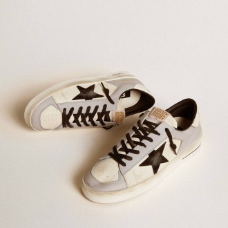 Golden Goose Stardan Ltd In Nappa And Leather With Suede Star And Leather Heel Tab Golden Goose Stardan Ltd In Nappa And Leather With Suede Star And Leather Heel Tab