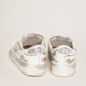 Golden Goose Stardan In White Leather With Lived-In Treatment Golden Goose Stardan In White Leather With Lived-In Treatment