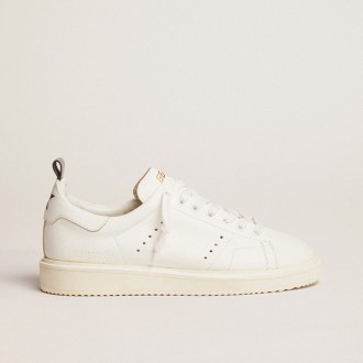 Golden Goose Starter In Leather With Star On The Heel Tab