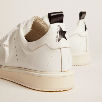 Golden Goose Starter In Leather With Star On The Heel Tab Golden Goose Starter In Leather With Star On The Heel Tab