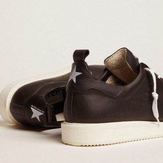 Golden Goose Starter In Leather With Star Printed On The Heel Tab Golden Goose Starter In Leather With Star Printed On The Heel Tab