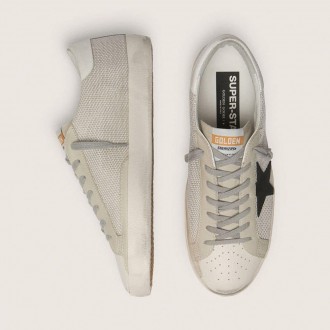 Golden Goose Super-Star In Leather With Black Star Golden Goose Super-Star In Leather With Black Star