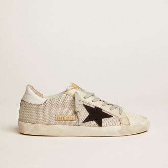 Golden Goose Super-Star In Leather With Black Star