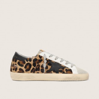 Golden Goose Super-Star In Leopard Print Leather