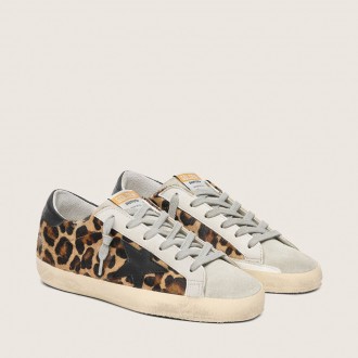 Golden Goose Super-Star In Leopard Print Leather