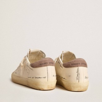 Golden Goose Super-Star In Nappa Leather With Perforated Star And Suede Heel Tab Golden Goose Super-Star In Nappa Leather With Perforated Star And Suede Heel Tab