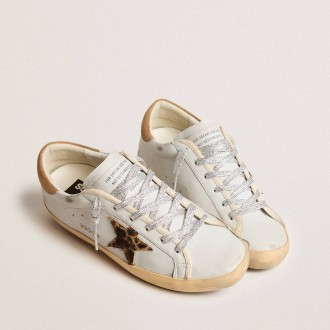 Golden Goose Super-Star In Nappa Leather With Pony Skin Star And Suede Heel Tab Golden Goose Super-Star In Nappa Leather With Pony Skin Star And Suede Heel Tab