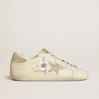 Golden Goose Super-Star In Nappa Leather With Swarovski Crystal Star And Heel Tab