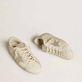 Golden Goose Super-Star In Nappa Leather With Swarovski Crystal Star And Heel Tab Golden Goose Super-Star In Nappa Leather With Swarovski Crystal Star And Heel Tab
