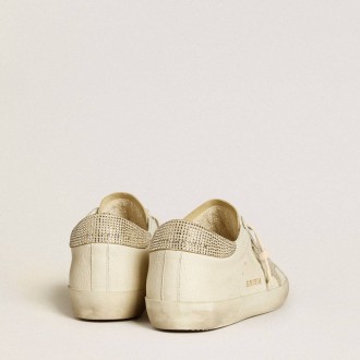 Golden Goose Super-Star In Nappa Leather With Swarovski Crystal Star And Heel Tab Golden Goose Super-Star In Nappa Leather With Swarovski Crystal Star And Heel Tab