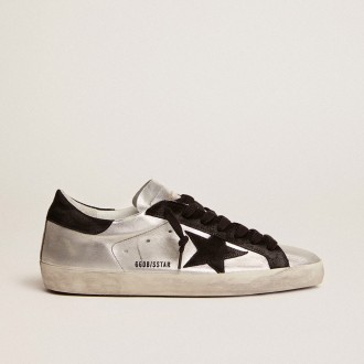 Golden Goose Super-Star In Silver Leather