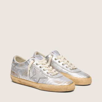 Golden Goose Super-Star Lab In Metallic Nappa With Silver Tpu Star Golden Goose Super-Star Lab In Metallic Nappa With Silver Tpu Star