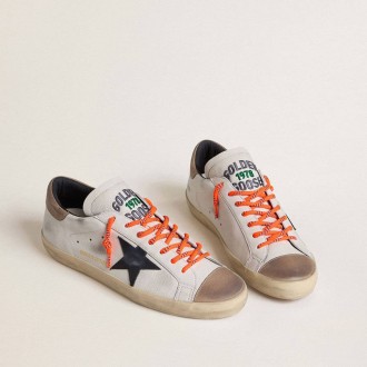 Golden Goose Super-Star Ltd In Leather With Black Leather Star And Beige Leather Heel Tab Golden Goose Super-Star Ltd In Leather With Black Leather Star And Beige Leather Heel Tab