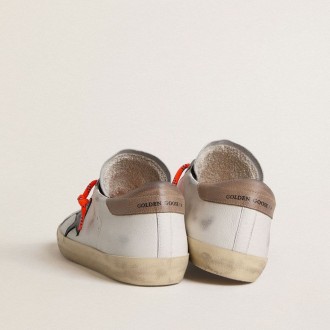 Golden Goose Super-Star Ltd In Leather With Black Leather Star And Beige Leather Heel Tab Golden Goose Super-Star Ltd In Leather With Black Leather Star And Beige Leather Heel Tab