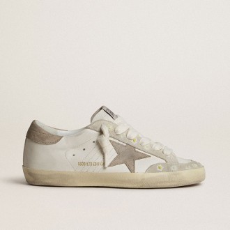 Golden Goose Super-Star Ltd With Beige Suede Star And Heel Tab And Floral Embroidery Golden Goose Super-Star Ltd With Beige Suede Star And Heel Tab And Floral Embroidery
