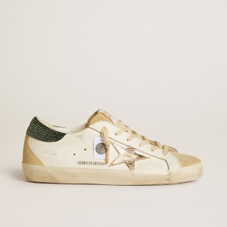 Golden Goose Super-Star Ltd With Leather Star And Swarovski Crystals Heel Tab Golden Goose Super-Star Ltd With Leather Star And Swarovski Crystals Heel Tab
