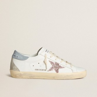 Golden Goose Super-Star Ltd With Multicolor Glitter Star And Suede Heel Tab Golden Goose Super-Star Ltd With Multicolor Glitter Star And Suede Heel Tab