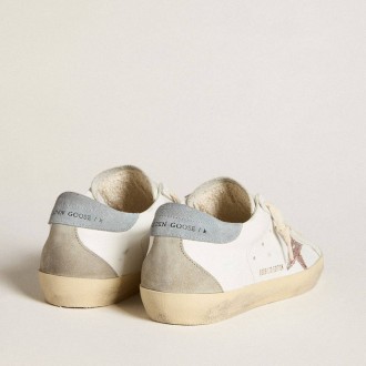 Golden Goose Super-Star Ltd With Multicolor Glitter Star And Suede Heel Tab Golden Goose Super-Star Ltd With Multicolor Glitter Star And Suede Heel Tab