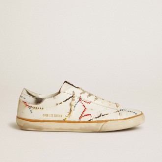 Golden Goose Super-Star Ltd With Perforated Star And Metallic Leather Heel Tab Golden Goose Super-Star Ltd With Perforated Star And Metallic Leather Heel Tab