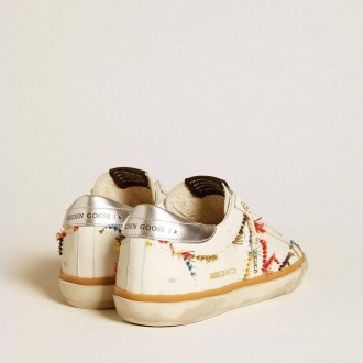 Golden Goose Super-Star Ltd With Perforated Star And Metallic Leather Heel Tab Golden Goose Super-Star Ltd With Perforated Star And Metallic Leather Heel Tab