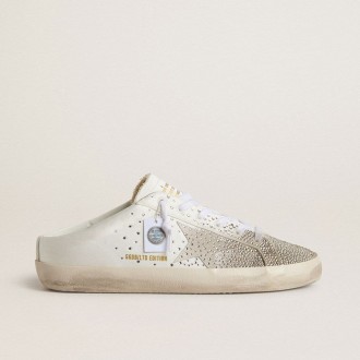 Golden Goose Super-Star Sabot Ltd With Gray Suede Star And Swarovski Crystals Golden Goose Super-Star Sabot Ltd With Gray Suede Star And Swarovski Crystals