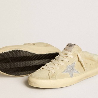 Golden Goose Super-Star Sabots With Swarovski Crystal Star And Shearling Lining Golden Goose Super-Star Sabots With Swarovski Crystal Star And Shearling Lining