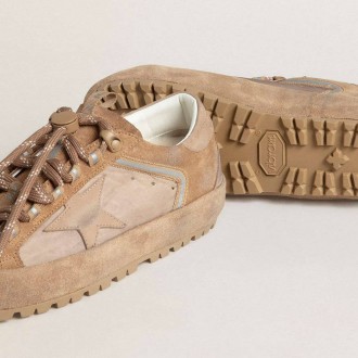 Golden Goose Super-Star Ski In Dolmias And Caramel Suede With Marble Nubuck Star And Heel Tab Golden Goose Super-Star Ski In Dolmias And Caramel Suede With Marble Nubuck Star And Heel Tab