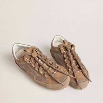 Golden Goose Super-Star Ski In Dolmias And Caramel Suede With Marble Nubuck Star And Heel Tab Golden Goose Super-Star Ski In Dolmias And Caramel Suede With Marble Nubuck Star And Heel Tab