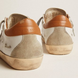 Golden Goose Super-Star With Suede Star And Brown Heel Tab