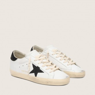 Golden Goose Super-Star With A Black Swarovski Crystal Star And Heel Tab Golden Goose Super-Star With A Black Swarovski Crystal Star And Heel Tab