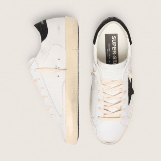 Golden Goose Super-Star With A Black Swarovski Crystal Star And Heel Tab Golden Goose Super-Star With A Black Swarovski Crystal Star And Heel Tab