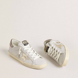Golden Goose Super-Star With Crackle Leather Star And Metallic Foiled Leather Heel Tab