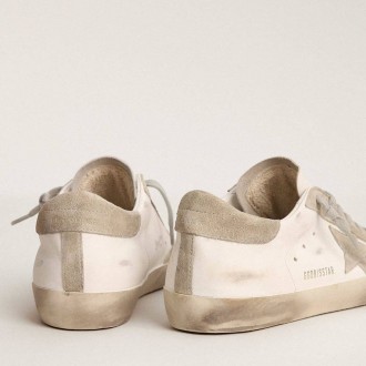 Golden Goose Super-Star With Gray Suede Star And Heel Tab Golden Goose Super-Star With Gray Suede Star And Heel Tab