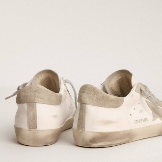 Golden Goose Super-Star With Gray Suede Star And Heel Tab
