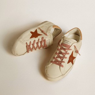 Golden Goose Super-Star With Leather Star And Crocodile-Print Leather Heel Tab Golden Goose Super-Star With Leather Star And Crocodile-Print Leather Heel Tab