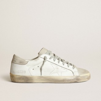 Golden Goose Super-Star With Perforated Star And Ice-Gray Heel Tab