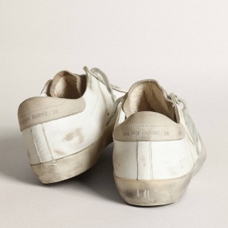 Golden Goose Super-Star With Perforated Star And Ice-Gray Heel Tab Golden Goose Super-Star With Perforated Star And Ice-Gray Heel Tab