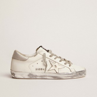 Golden Goose Super-Star With Silver Sparkle Foxing And Metal Stud Lettering Golden Goose Super-Star With Silver Sparkle Foxing And Metal Stud Lettering