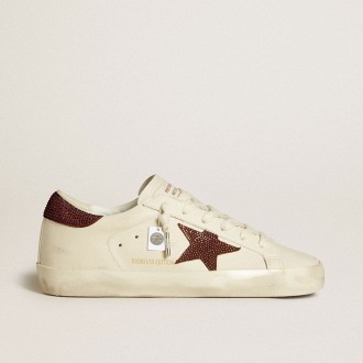 Golden Goose Super-Star With Suede Star And Heel Tab With Swarovski Crystals