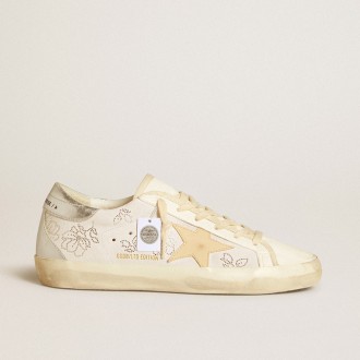 Golden Goose Super-Star With Swarovski Crystals And Smoke Gray Leather Star