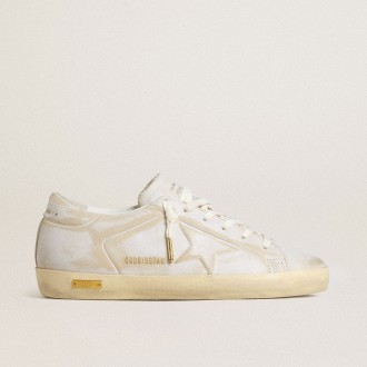 Golden Goose Super-Star With White Leather Star And Heel Tab With Lived-In Effect