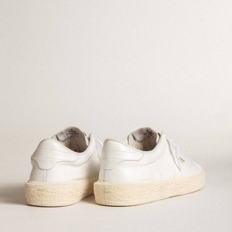 Golden Goose Tennis In White Leather
