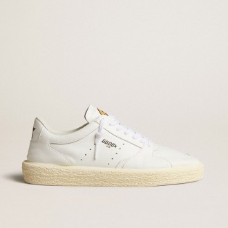 Golden Goose Tenth Star In White Leather