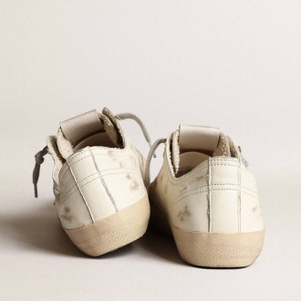 Golden Goose V-Star In Nappa Leather With Black Nubuck Leather Star Golden Goose V-Star In Nappa Leather With Black Nubuck Leather Star